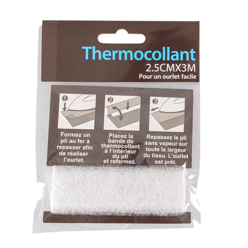 Bande thermocollante pour rideau 3mx2.5cm L